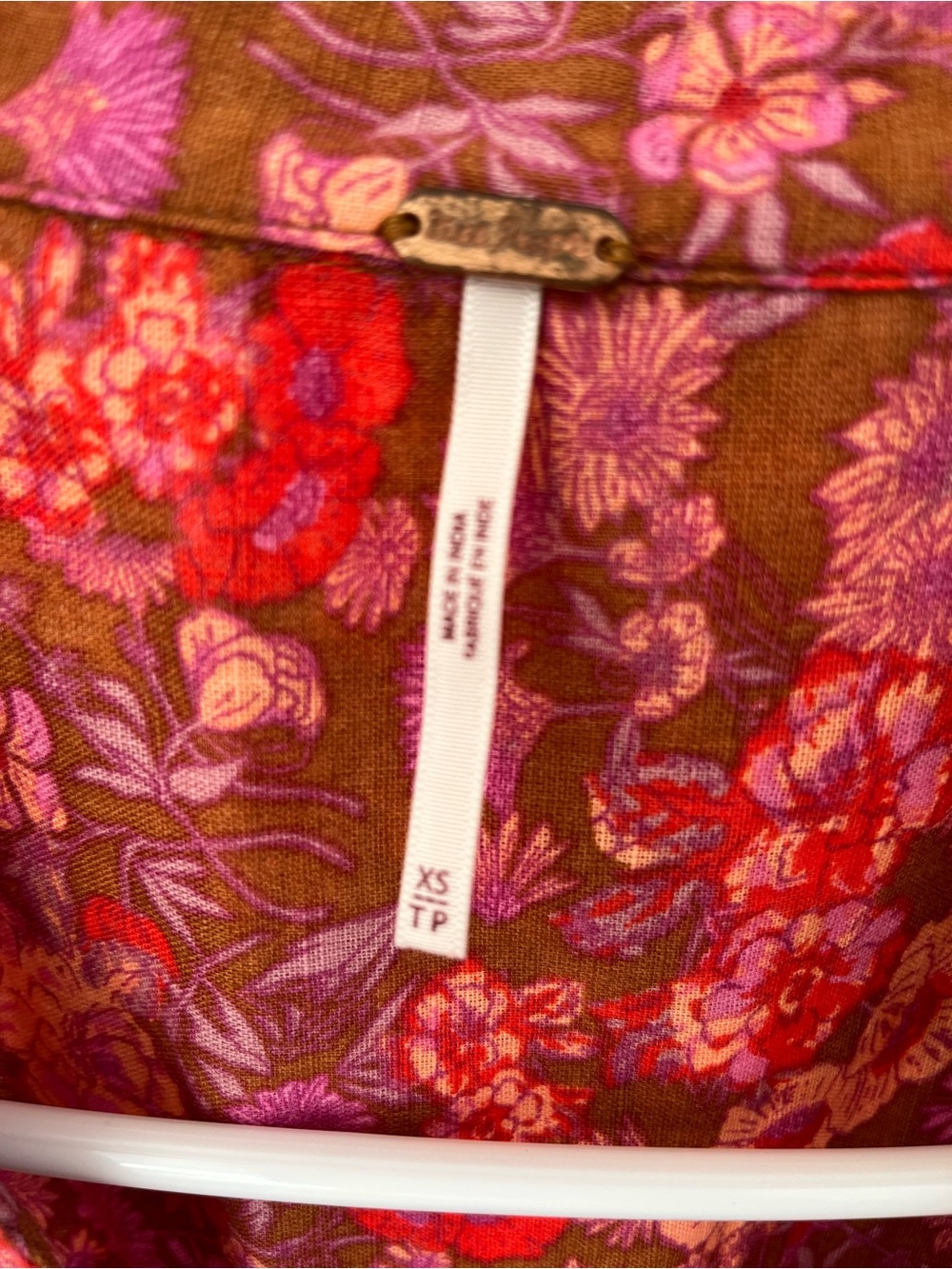 Free People Ruffled Floral Blouse - Picture 3 of 4